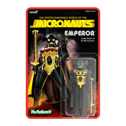 Super7 Reaction+ Micronauts Emperor - 4" Micronauts Action Figure with Accessories - Classic Sci-Fi Collectibles and Retro Toys