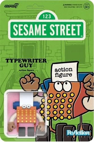 Super7 Sesamstraße Typewriter Guy Reaction Actionfigur