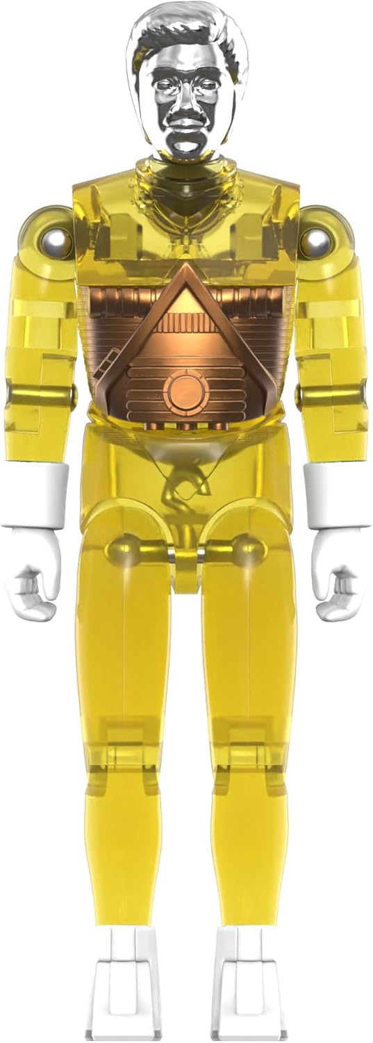 Super7 Reaction+ Micronauts Voyageur dans Le Temps (Jaune translucide) – Figurine Micronauts de 10,2 cm avec Accessoires – Objets de Collection Classiques et Jouets rétro