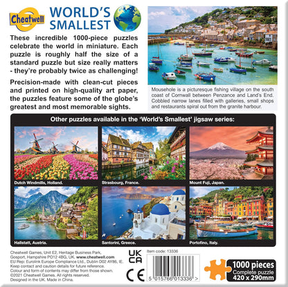 Cheatwell Games World's Smallest 1000 Piece Puzzle Mousehole, Blue, Orange, Red, Green