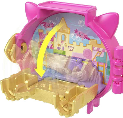 Polly Pocket Collectible Axolotl Pet Compact Playset for Girls Ages 4 and Up