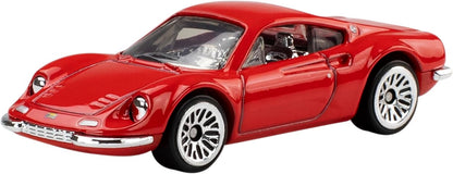 Hot Wheels Toy Ferrari Cars, Die-Cast 5-Pack in 1:64 Scale, Officially Licensed Set of 5 Ferrari Collectible Vehicles for Play or Display