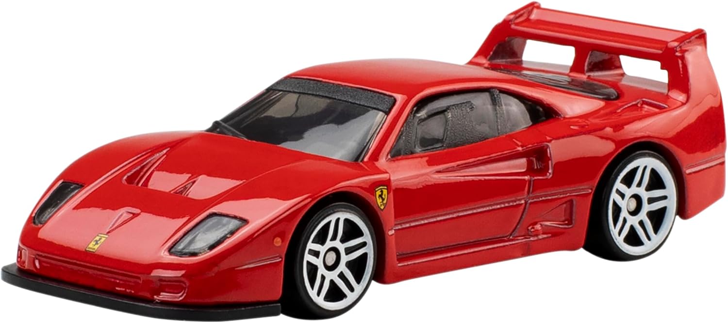 Hot Wheels Toy Ferrari Cars, Die-Cast 5-Pack in 1:64 Scale, Officially Licensed Set of 5 Ferrari Collectible Vehicles for Play or Display