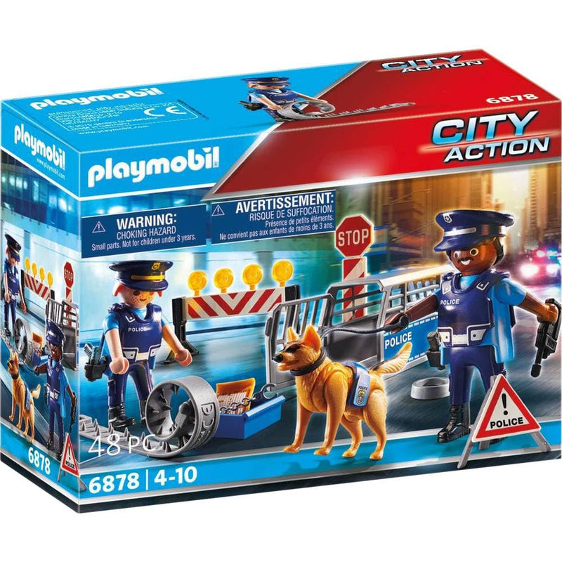 Playmobil City Action 6878 politie-straatblokkering, vanaf 5 jaar,eén maat,Meerkleuren