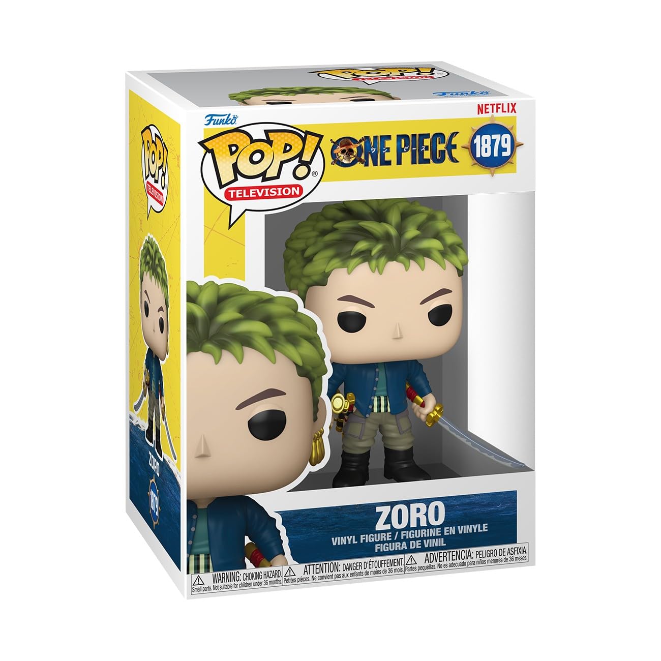 Funko POP! Television: Netflix - One Piece - Zoro - Collectable Vinyl Figure - Gift Idea - Official Merchandise - Toys For Kids & Adults - Model Figure for Collectors and Display