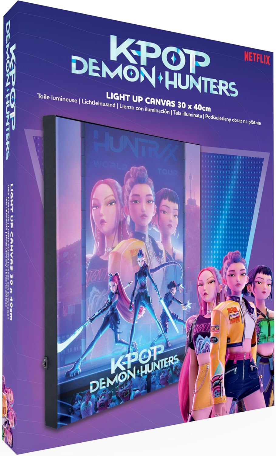 Kpop Demon Hunters Canvas Print With Light
