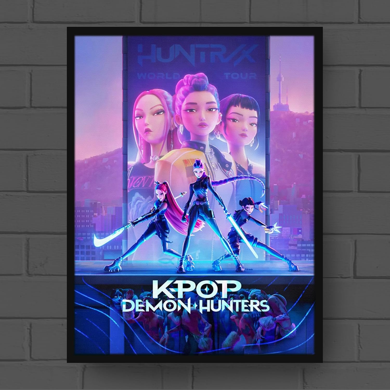 Kpop Demon Hunters Canvas Print With Light