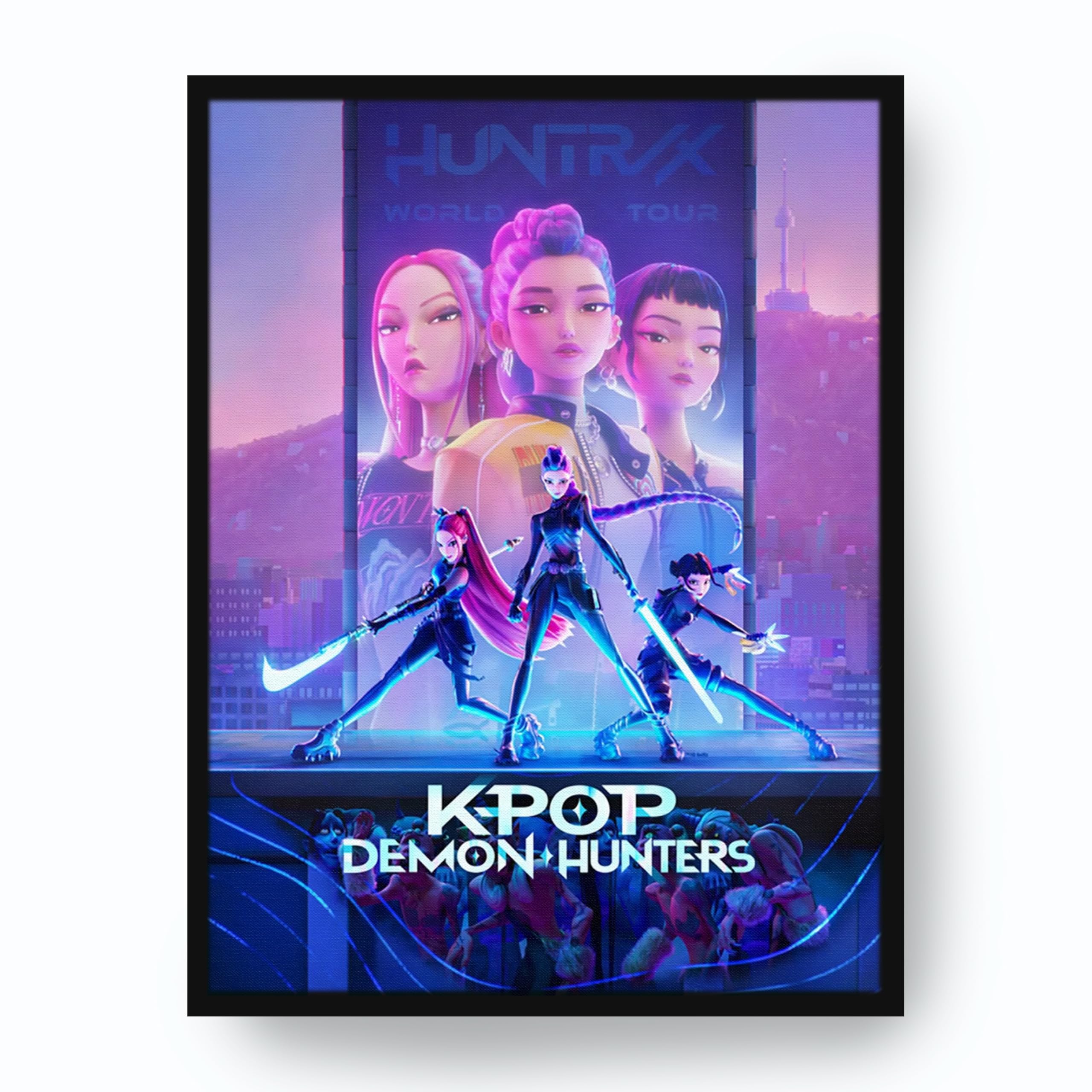 Kpop Demon Hunters Canvas Print With Light