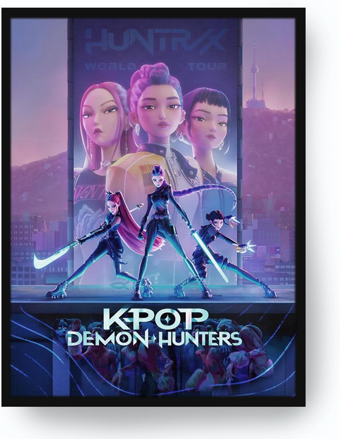 Kpop Demon Hunters Canvas Print With Light