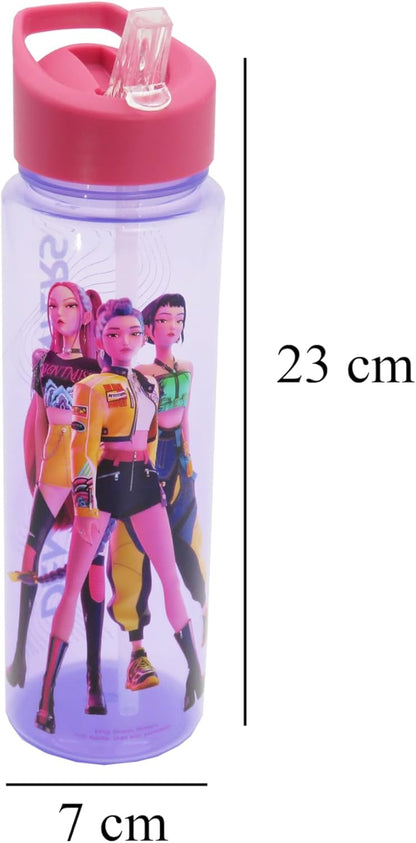 K-pop Demon Hunters (Trio Plastic Drinks Bottle, 24oz/700ml Capacity, Officially Licensed Product, Reusable K-Pop Water Bottle for Fans & Fitness