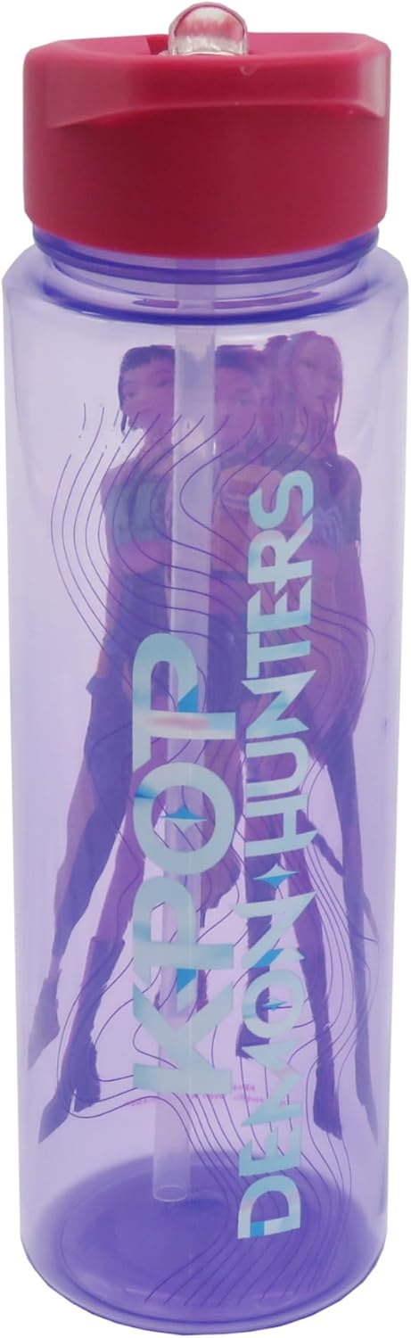 K-pop Demon Hunters (Trio Plastic Drinks Bottle, 24oz/700ml Capacity, Officially Licensed Product, Reusable K-Pop Water Bottle for Fans & Fitness