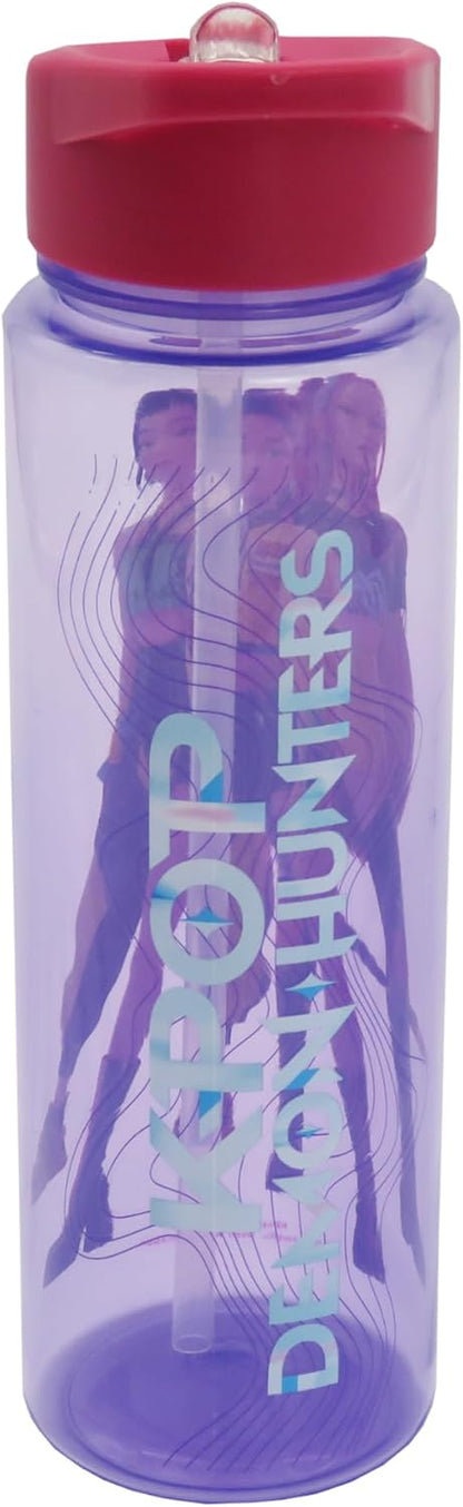 K-pop Demon Hunters (Trio Plastic Drinks Bottle, 24oz/700ml Capacity, Officially Licensed Product, Reusable K-Pop Water Bottle for Fans & Fitness