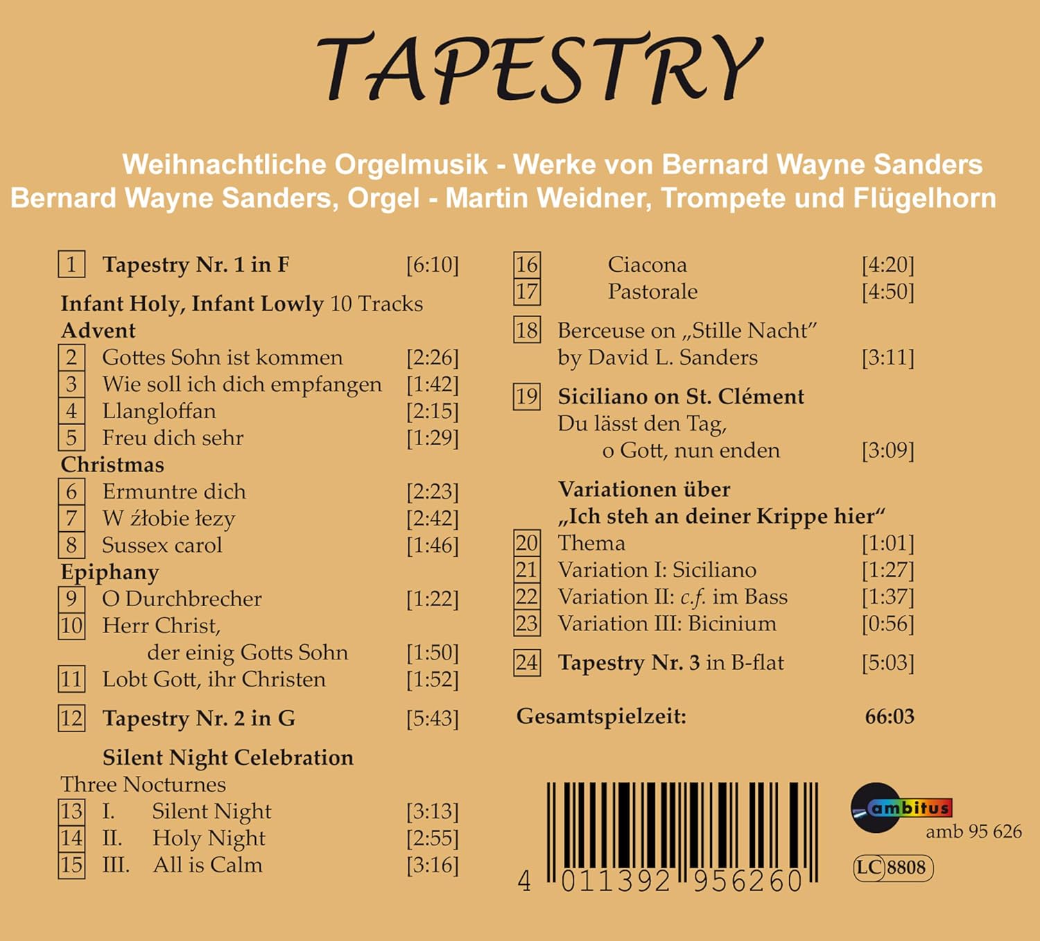 Martin Weidner: Bernard Wayne Sanders - Tapestry