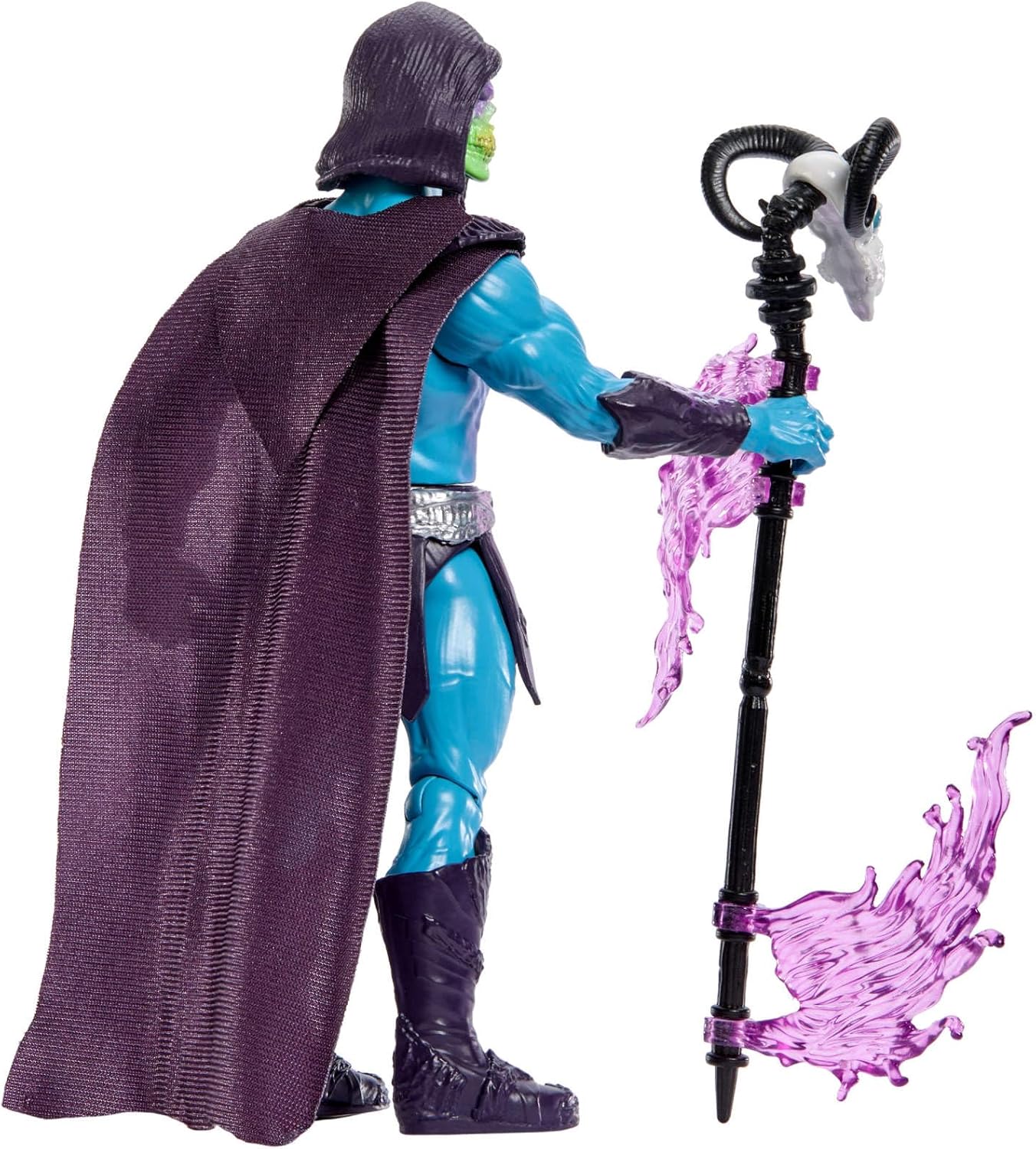 Masters of the Universe - Skeletor, action figure con scettro Havoc e movimento d'attacco rotante, design ispirato al cattivo del film Masters of the Universe 2026, 6+ anni, JKJ00