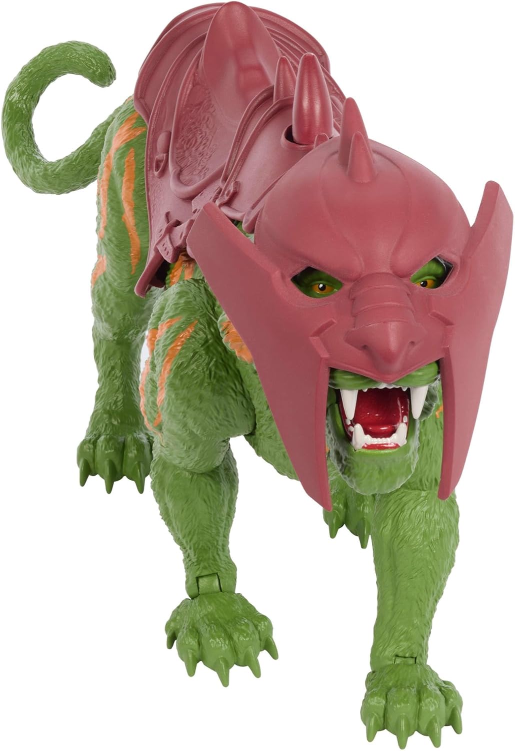Masters of the Universe Film 2026 Battle Cat Figur mit Beißaction und fünf verschiedenen Brüllfunktionen, ca. 14 cm große Tigerkreatur mit Rüstung, JKJ04