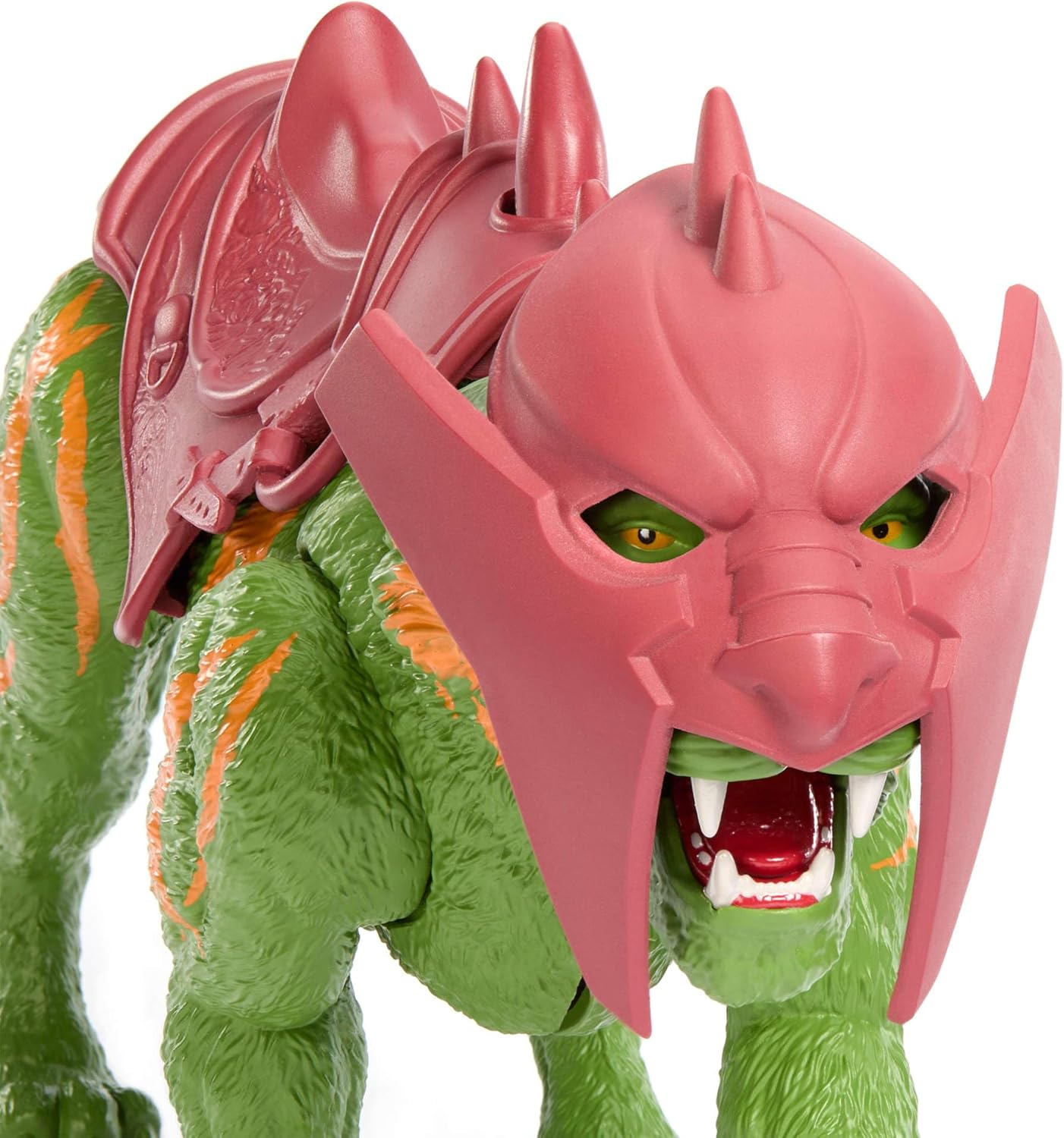 Masters of the Universe Film 2026 Battle Cat Figur mit Beißaction und fünf verschiedenen Brüllfunktionen, ca. 14 cm große Tigerkreatur mit Rüstung, JKJ04