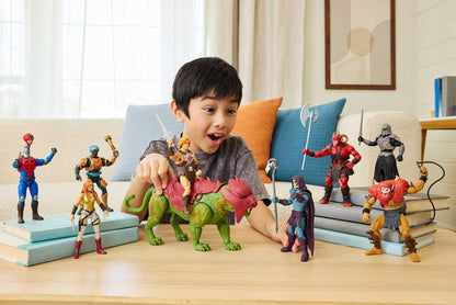 Masters of the Universe Film 2026 Battle Cat Figur mit Beißaction und fünf verschiedenen Brüllfunktionen, ca. 14 cm große Tigerkreatur mit Rüstung, JKJ04