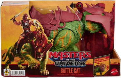 Masters of the Universe Film 2026 Battle Cat Figur mit Beißaction und fünf verschiedenen Brüllfunktionen, ca. 14 cm große Tigerkreatur mit Rüstung, JKJ04