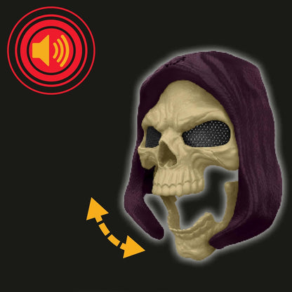 Masters of the Universe Skeletor-Maske, 2026 Film-Aussehen, Dialog, Licht und Sound, Rollenspielkostüm, Kopf, Superbösewicht-Maske, JKJ16