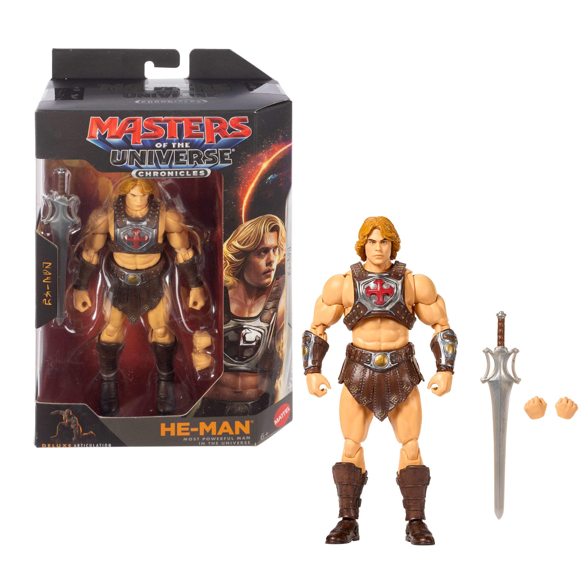 Masters of the Universe Actionfigur Chronicles He-Man, Maßstab 1:12, mächtigster Held detailgetreu zum Film von 2026, 30 Bewegungspunkte, Nicholas Galitzine, JKJ26