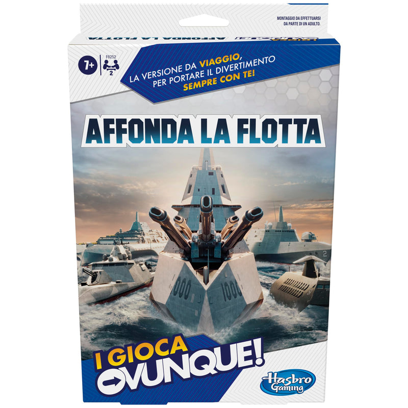Hasbro Gaming Sinking Fleet, Play Anywhere, Portable Game, for Boys and Girls Aged 7+, Strategy Toy for 2 Players