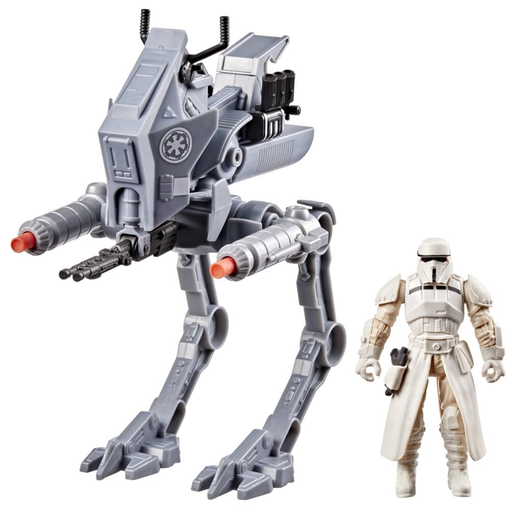 Star Wars ActionVerse AT-RT & Imperial Remnant AT-RT Driver, Action Figure & Vehicle, The Mandalorian & Grogu Toys for Boys & Girls Ages 4+