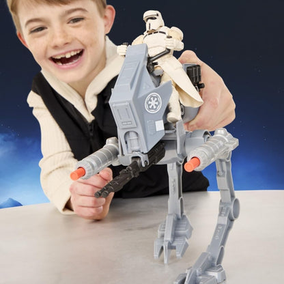Star Wars ActionVerse AT-RT & Imperial Remnant AT-RT Driver, Action Figure & Vehicle, The Mandalorian & Grogu Toys for Boys & Girls Ages 4+
