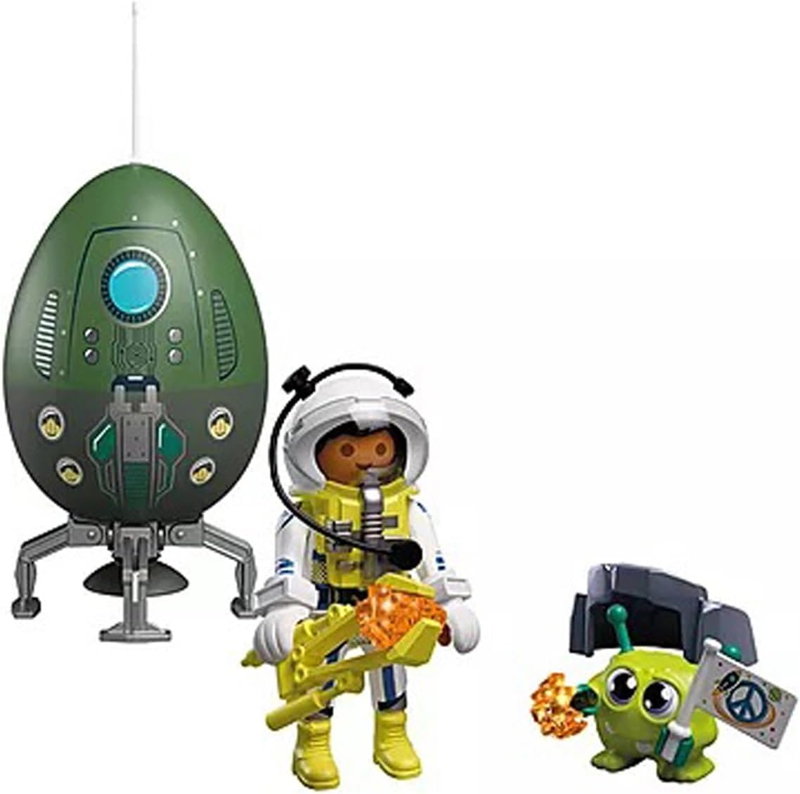 Playmobil 72103 Play Egg: Outer Space – Surprise Egg with Astronaut, Alien, Crystals & Space Accessories, Buildable Mini Scene, Reusable Egg Case, For Boys and Girls Ages 4+