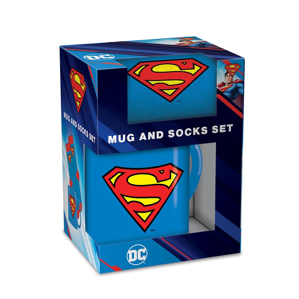 Superman (Logo) Mug & Sock Set