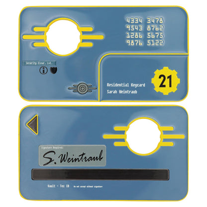 FaNaTtik Fallout: New Vegas Vault 21 Security Metal Keycard Replica – Officially Licensed & Limited Edition Collectible (Individually Numbered, 110 x 62mm