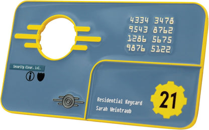 FaNaTtik Fallout: New Vegas Vault 21 Security Metal Keycard Replica – Officially Licensed & Limited Edition Collectible (Individually Numbered, 110 x 62mm