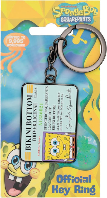 FaNaTtik SpongeBob SquarePants Driver License Keyring – Limited Edition Metal Collectible Fan Merchandise - Individually Numbered Keychain