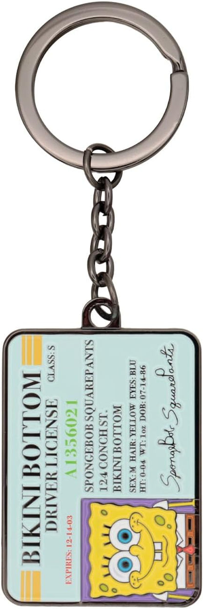 FaNaTtik SpongeBob SquarePants Driver License Keyring – Limited Edition Metal Collectible Fan Merchandise - Individually Numbered Keychain