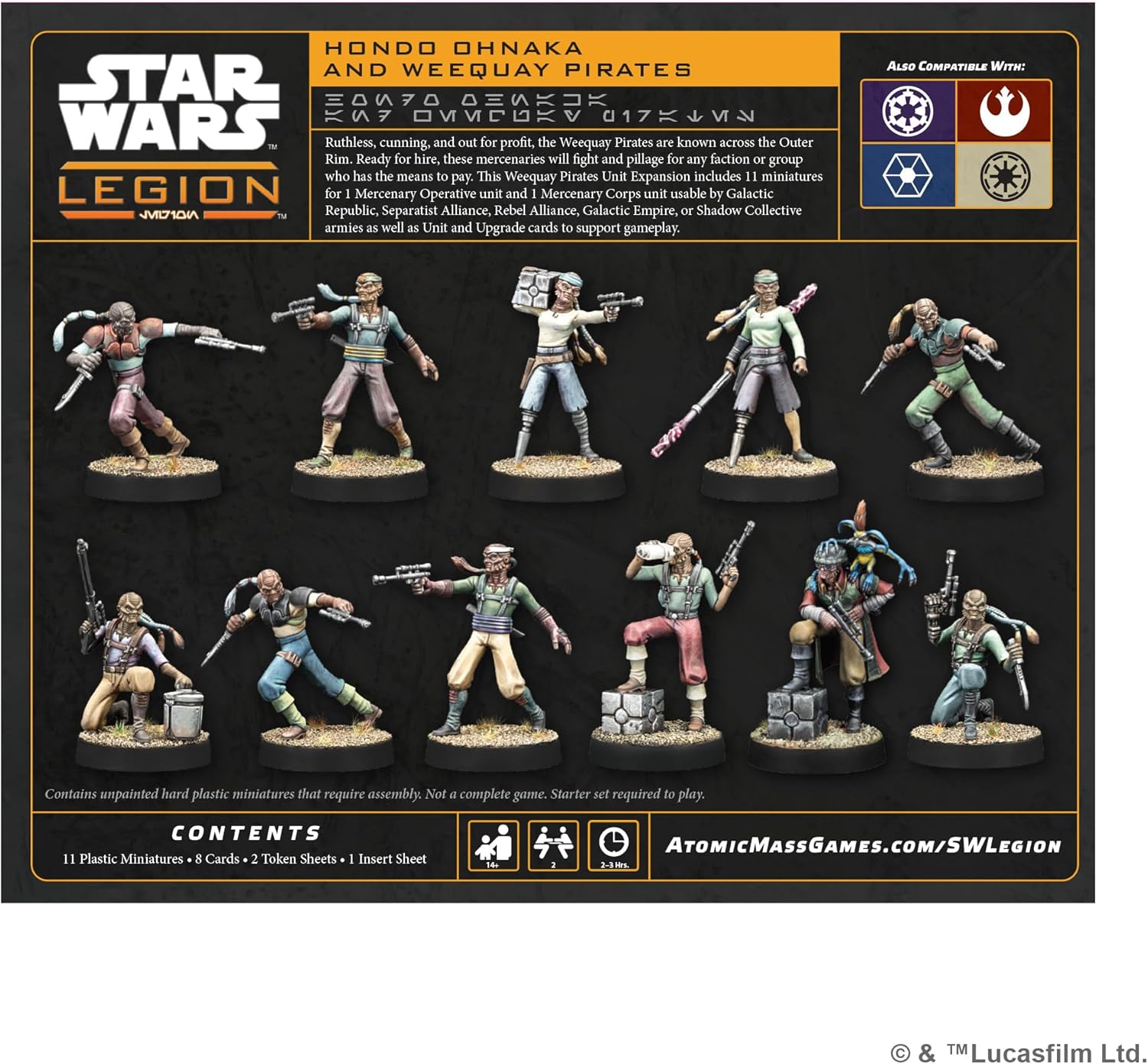 Asmodee | Star Wars: Legion – Hondo Ohnaka & Weequay Pirates | Miniatures Game | Ages 14+ | 2 Players | 90 Minutes Playing Time