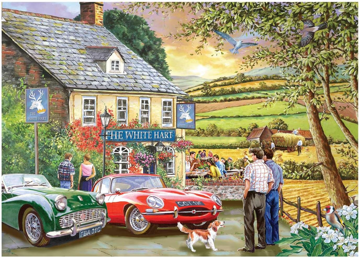 The House of Puzzles Tales From The Tavern Jigsaw Set - 4 x 500 Piece Jigsaws For Adults, Multi Puzzle Pack, Artist Illustrated, Deluxe Puzzle Gifts, Sustainably Made