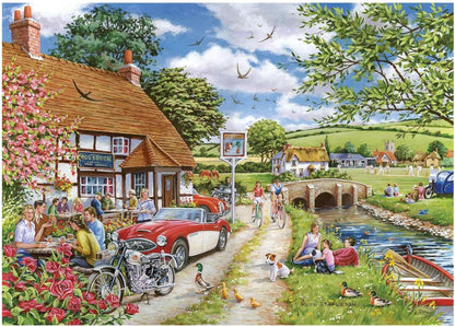 The House of Puzzles Tales From The Tavern Jigsaw Set - 4 x 500 Piece Jigsaws For Adults, Multi Puzzle Pack, Artist Illustrated, Deluxe Puzzle Gifts, Sustainably Made