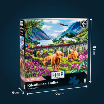 The House of Puzzles | Whistle While you Work BIG 500 Puzzle | Robert Barry Artist | Towns and Villages Theme | FSC® Certified Board | 500 Pieces | 19 x 27in