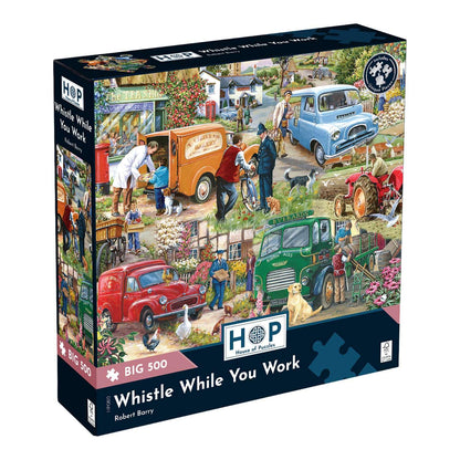 The House of Puzzles | Whistle While you Work BIG 500 Puzzle | Robert Barry Artist | Towns and Villages Theme | FSC® Certified Board | 500 Pieces | 19 x 27in