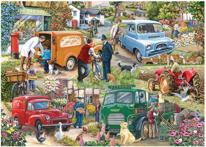 The House of Puzzles | Whistle While you Work BIG 500 Puzzle | Robert Barry Artist | Towns and Villages Theme | FSC® Certified Board | 500 Pieces | 19 x 27in
