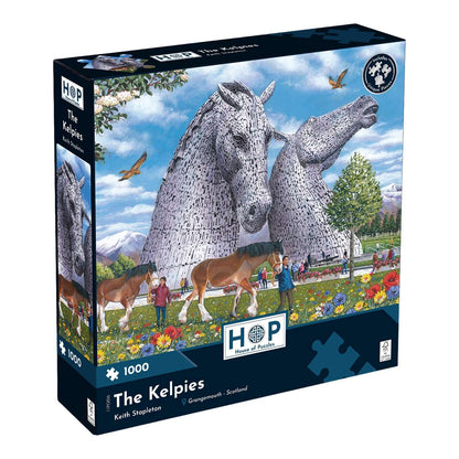 The House of Puzzles | The Kelpies 1000 Piece Jigsaw Puzzle | Animals & Wildlife Theme | Adult Jigsaw | Keith Stapleton | FSC Certified