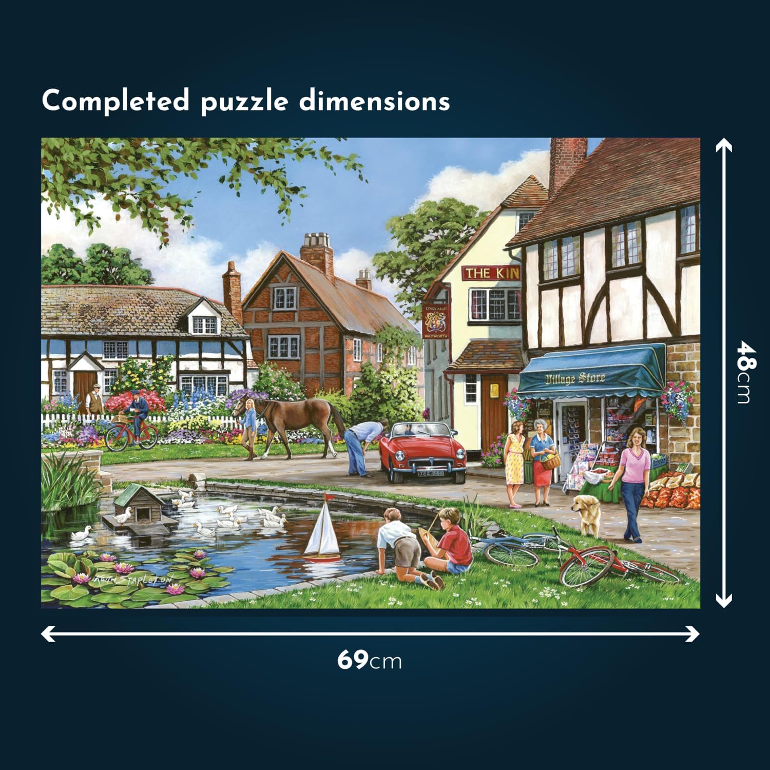 The House of Puzzles | The Kelpies 1000 Piece Jigsaw Puzzle | Animals & Wildlife Theme | Adult Jigsaw | Keith Stapleton | FSC Certified