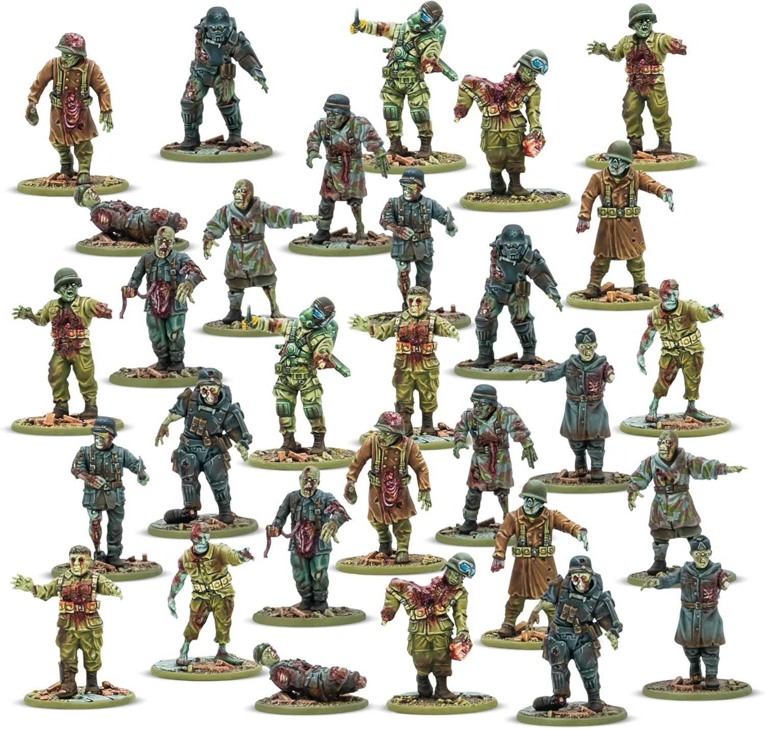 Warlord Games Totenkorps Horde - Axis Plastic Miniatures for Konflikt 47 Highly Detailed 28mm Scale Miniatures