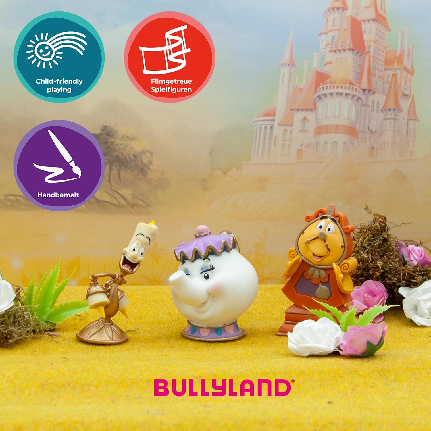 Bullyland 13191 Lumiere Toy Figure, Approx. 6.5 cm Tall, Detailed as a Small Gift for Children from 3 Years