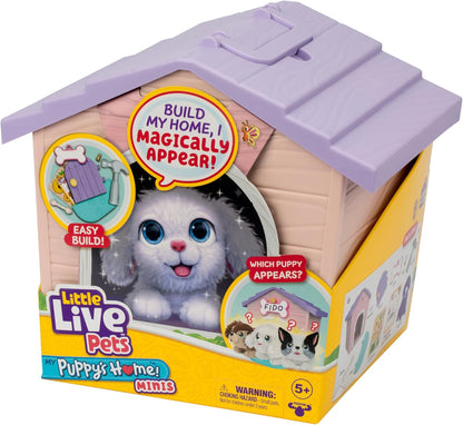 Little Live Pets Pink & Purple Home - My Puppy's Home Minis Plush Toy and Kennel Playset Surprise Reveal!