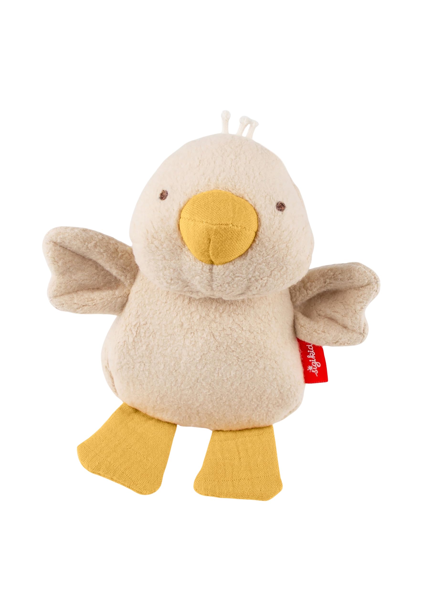 sigikid Greifling Ente, sigibaby - Babyspielzeug zum Greifen, Entdecken und Spielen mit Rassel Geschenk für Babys ab Geburt
