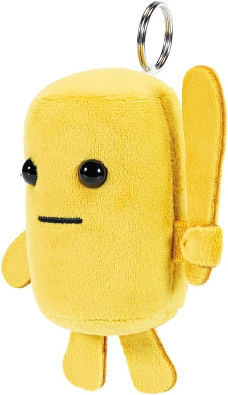 Trudi Tung Keyring | Funny Plush Toy, Gift for Adults and Children | H 10 cm Size XXS | Italian Brain Red | Model 67815