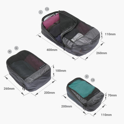 Lifeventure Ultralight Packing Cube (Set of 3) - Ideal for Travel Storage