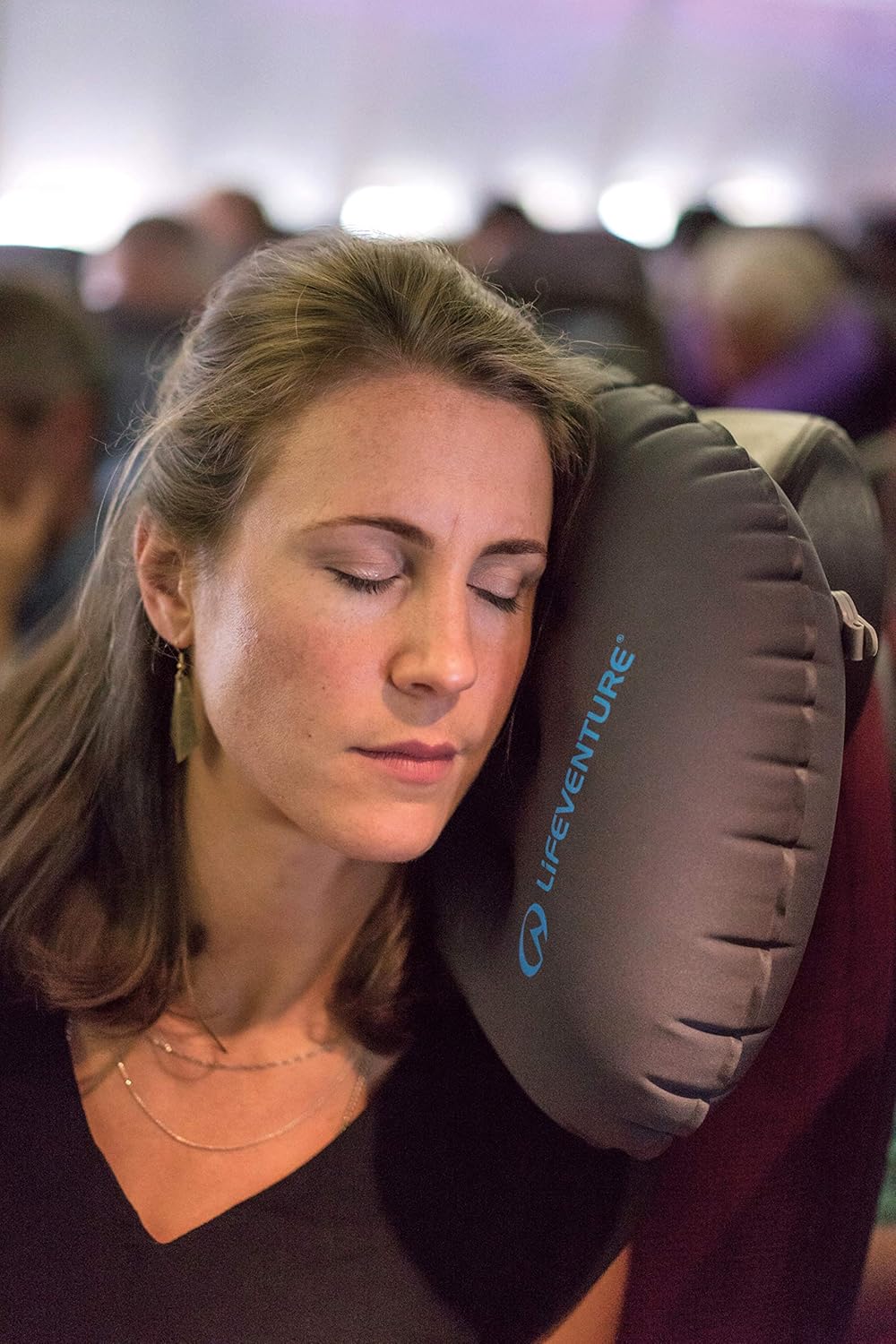 Lifeventure Ultralight Inflatable Pillow Compact, Inflatable, Comfortable, Ergonomic Camping Pillow for Neck and Lumbar Support Ideal for Travel and Camping