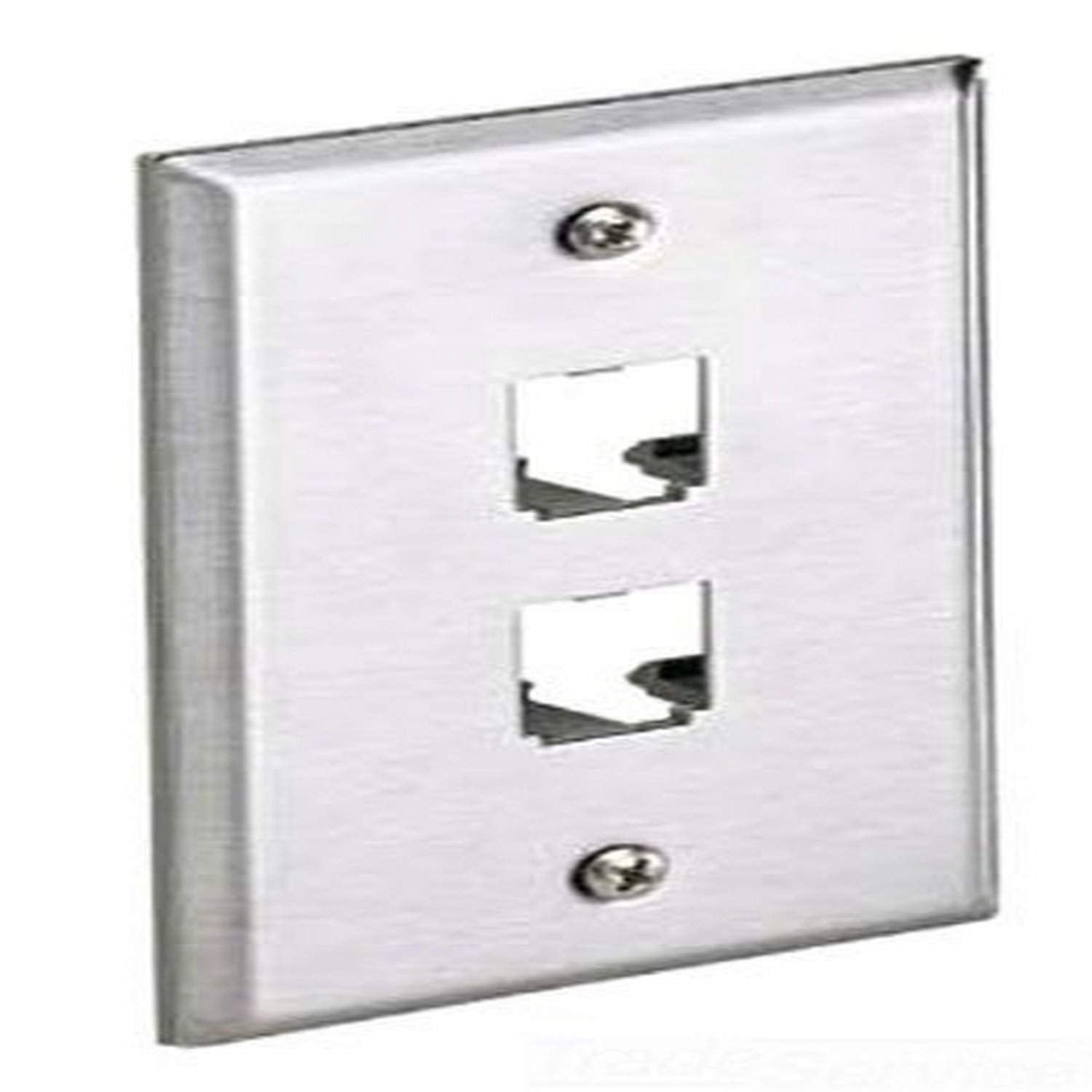Placca Per 2 Minicom Inox