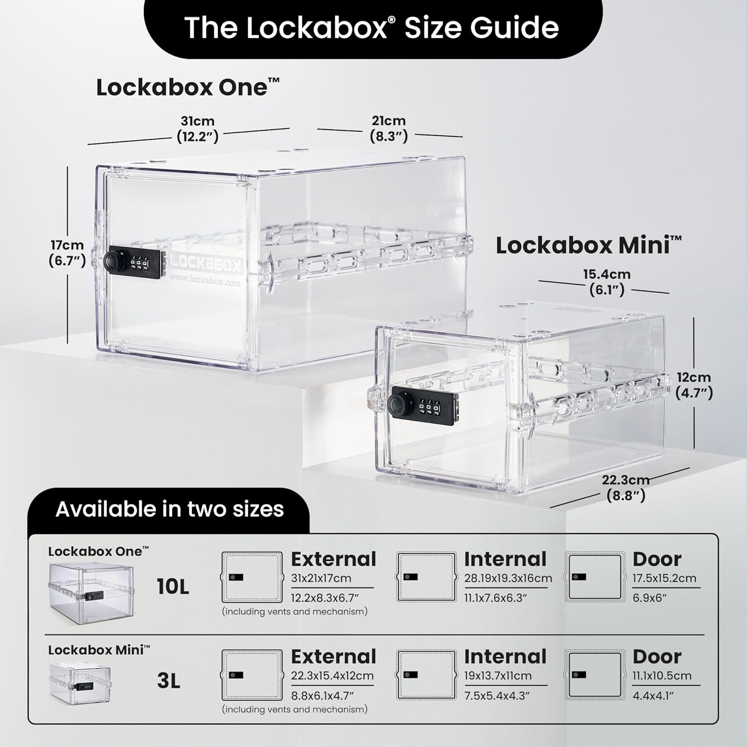 Lockabox One Storage Box 10L Crystal